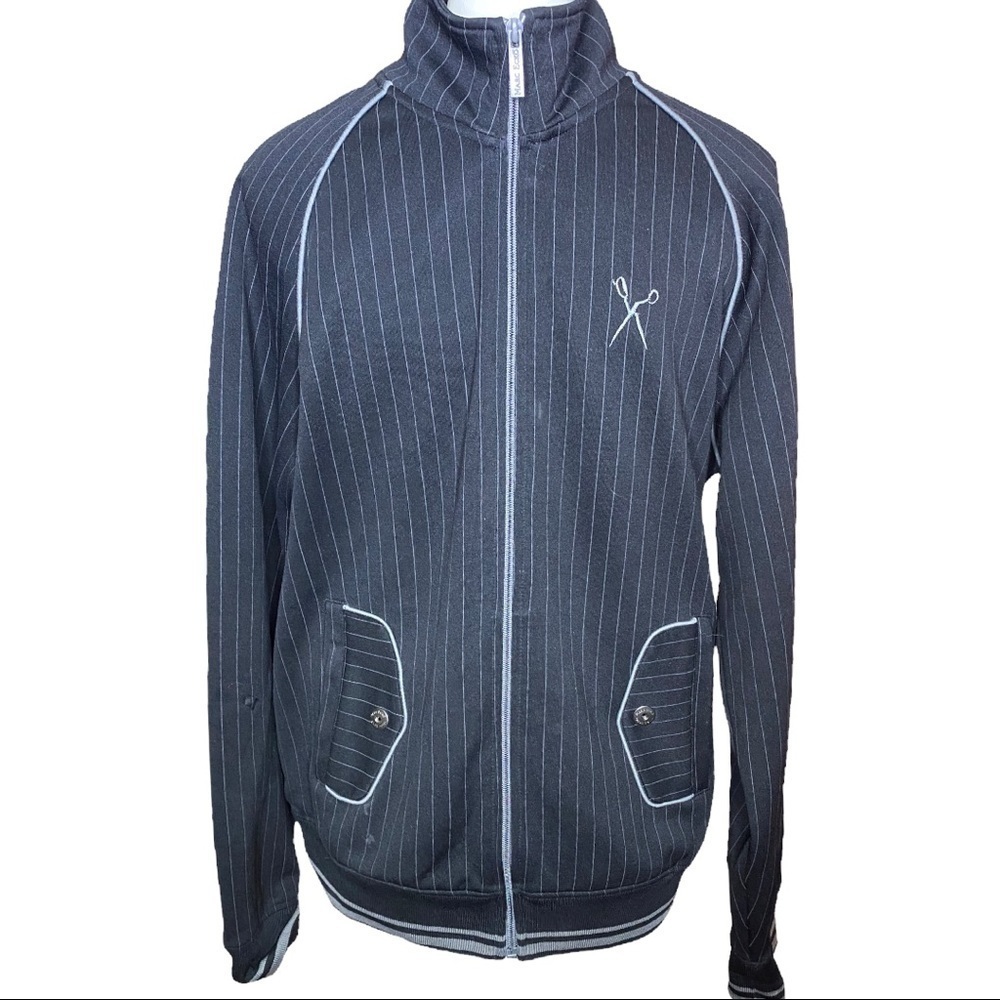 Marc Ecko Cut & Sew Pinstripe Jacket Size M